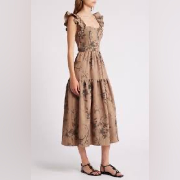 Moon River Dresses & Skirts - NWT Moon River Neutral Floral Sundress Size XS